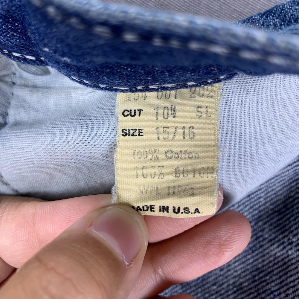 VTG Kenny Rogers Jeans Teen's 15/16 (28x32) Blue Denim Western The Gambler 80s - Picture 10 of 16